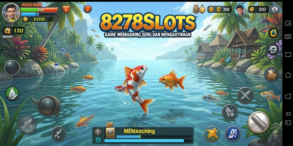 Antarmuka menarik dalam game Memancing 8278SLOTS.