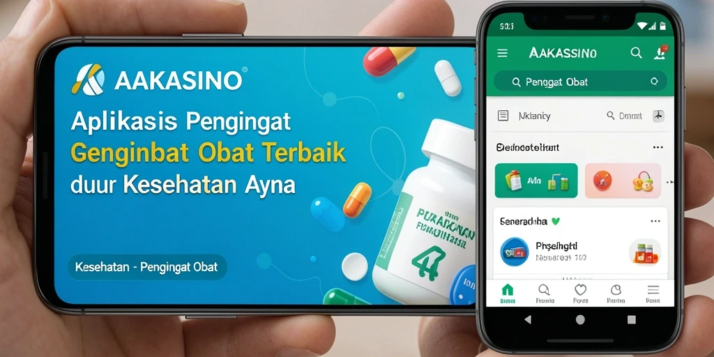 Tampilan antarmuka AAKASINO yang sederhana untuk pengingat obat.