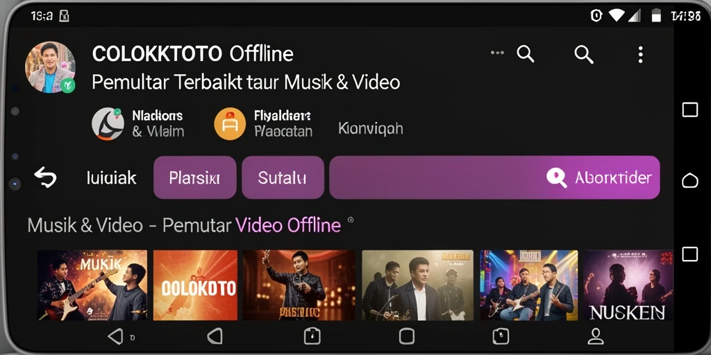 Antarmuka COLOKTOTO untuk pemutar video offline yang intuitif.