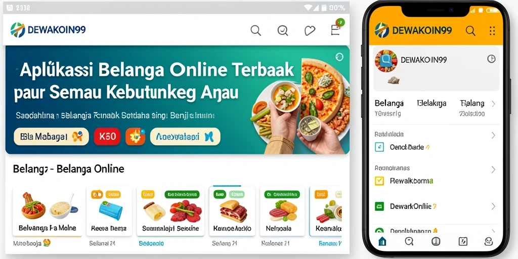 Antarmuka aplikasi DEWAKOIN99 yang mudah dipahami untuk Belanja Online.