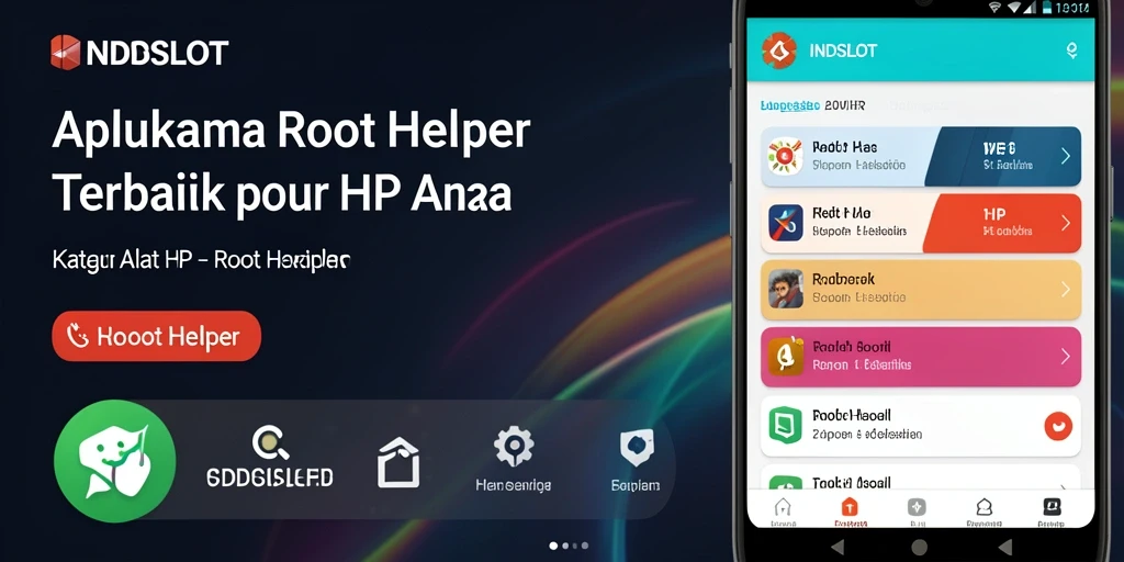 Tampilan antarmuka INDSLOT sebagai aplikasi Root Helper yang intuitif.