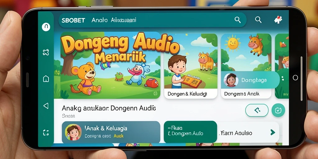 Antarmuka aplikasi SBOBET yang ramah anak dan menarik.