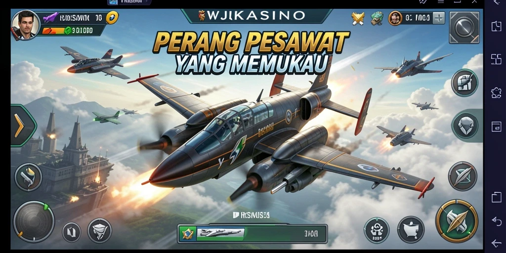 Tampilan antarmuka WJKASINO dalam mode Perang Pesawat.
